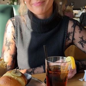 J Crew black Turtleneck sweater tank